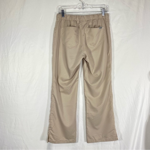 Grey’s Anatomy by Barco New Khaki Elastic Back Waist Flared Scrub Pants - Picture 4 of 7